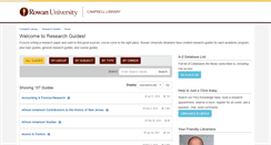 Desktop Screenshot of libguides.rowan.edu