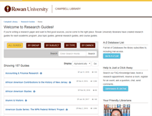 Tablet Screenshot of libguides.rowan.edu